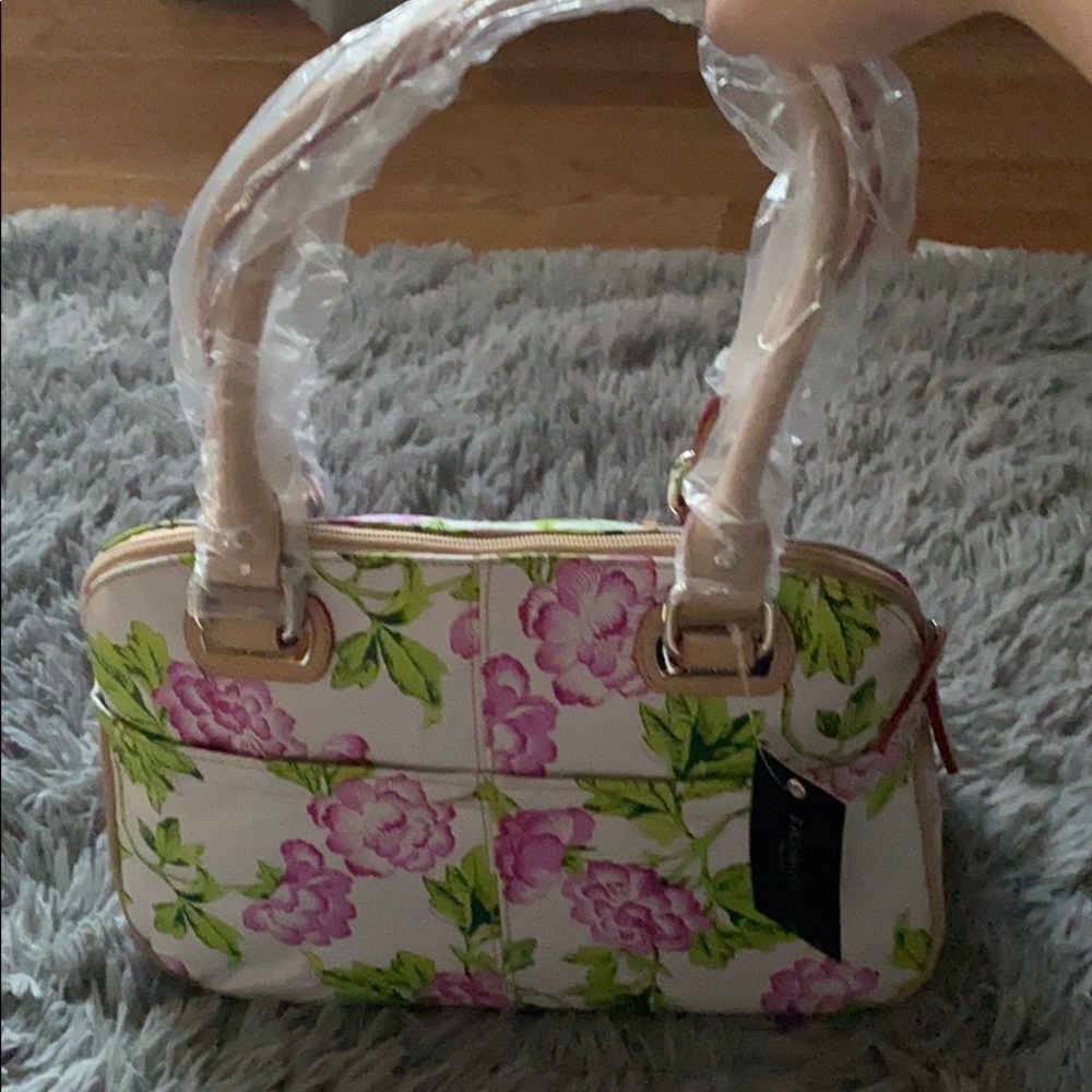 Tignanello pink floral bag